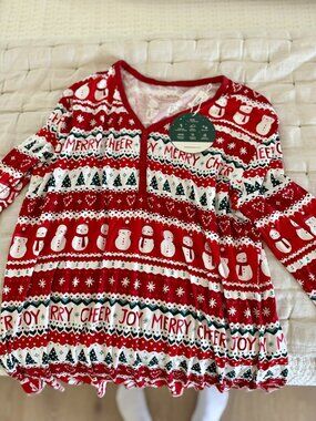 Little Sleepies Women's Fair Isle Pajama Top Merry Cheer L NWT